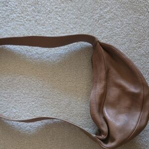 COS Tan Leather Hobo Bag